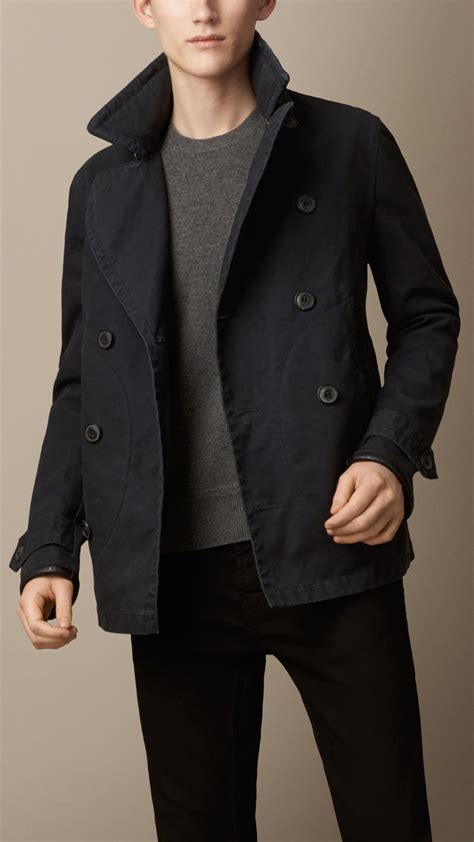 mens peacoat burberry|burberry men coats sale.